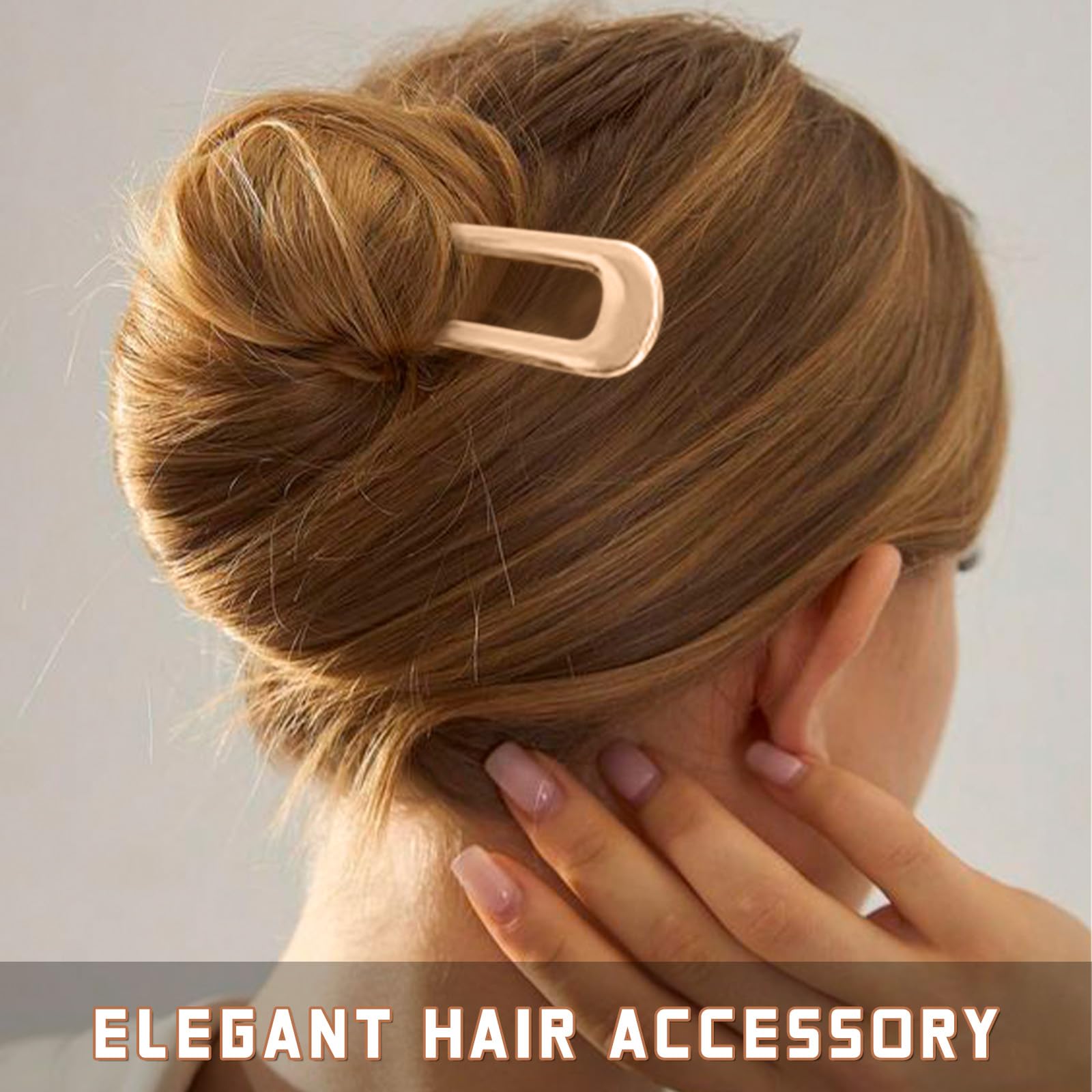 Amazon | 2個 メタルフレンチヘアピン 女性用 女の子用 U字型ヘアピン